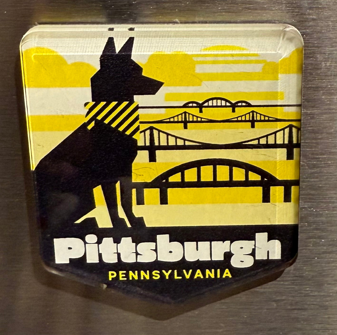 Pittsburgh Dog Bridges Magnet
