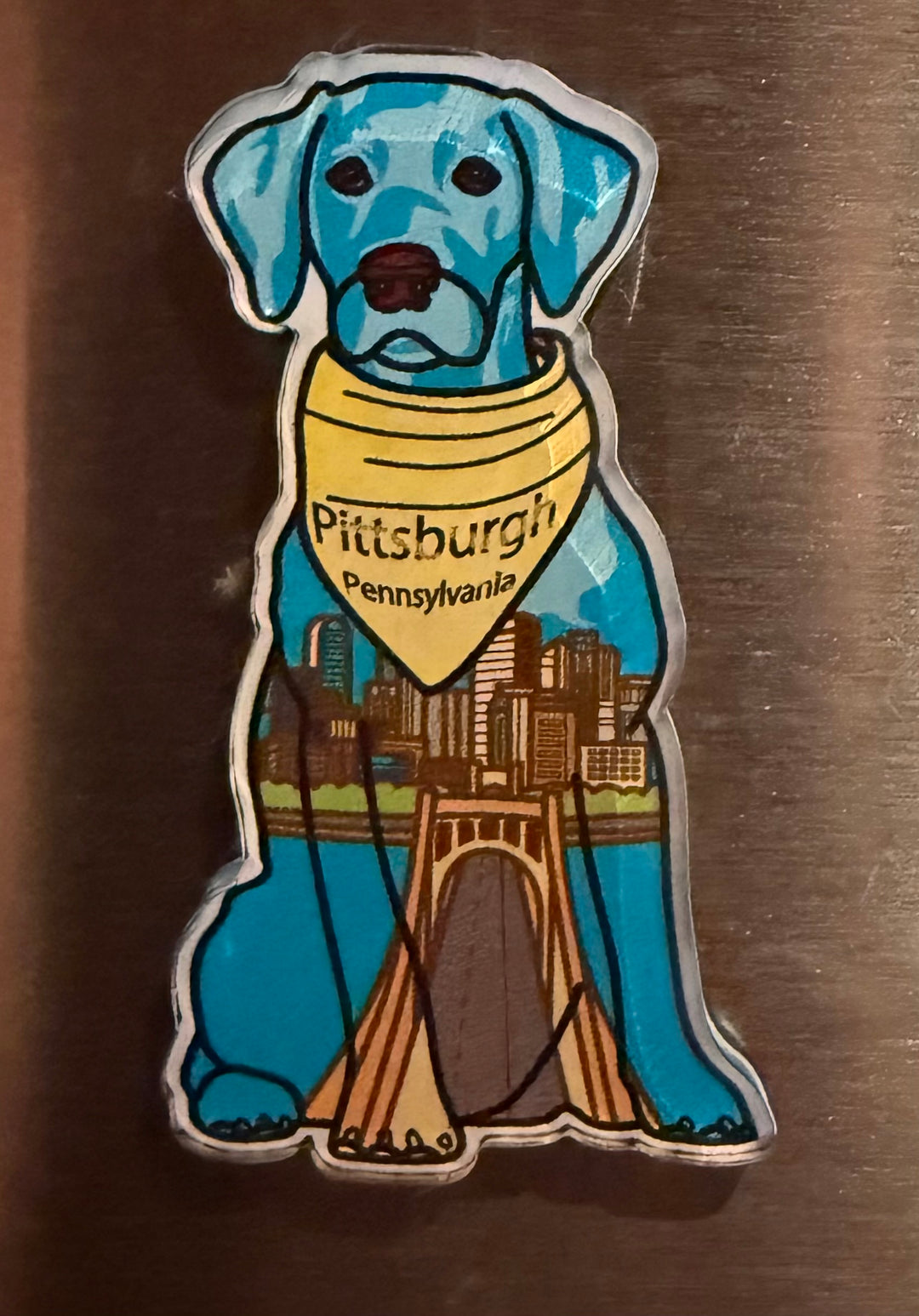 Pittsburgh Dog Bandana Magnet